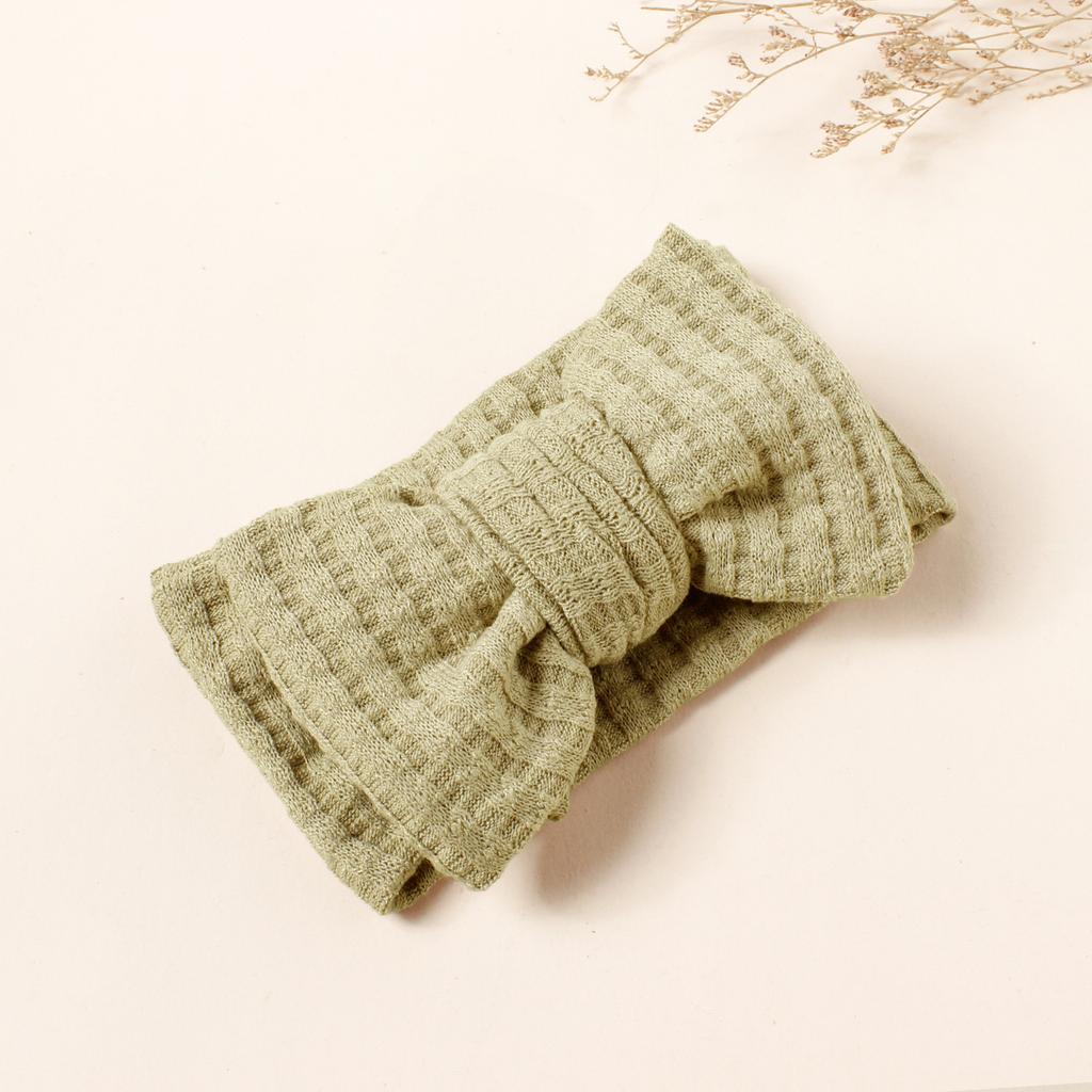 1pcs Winter Hot Sale Large Bow Soft Headband For Baby Girls Fashion Dual-layers Bow Knitted Hair Accessoreis Infant Turban 0-2Y