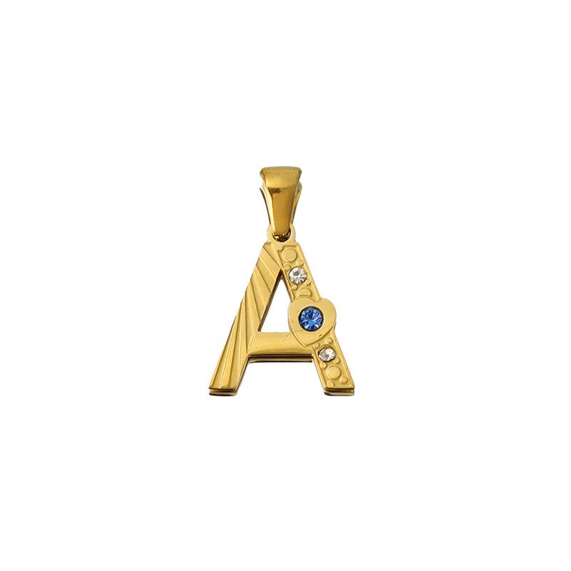 26 Letter Pendant Necklace 18K Pendant Series Ring Gold Color Retention Necklace Accessories Jewelry