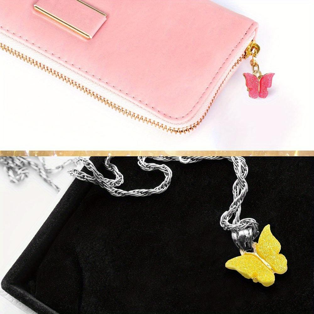 10/20/30pcs Bracelet Butterfly Pendant Acrylic Earrings Butterfly Pendant Jewelry Making Necklace Crafts Accessories