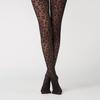 Leopard Print Sexy Pantyhose Women's Retro Print Pantyhose Black Super Stretch Thin Bottoming Tights Y2k Slim Stockings