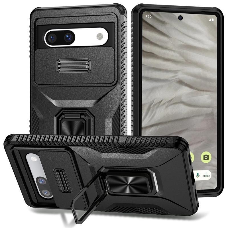 Ring Push-Pull Window Phone Case for Google Pixel 10 PRO, 9PRO XL, 8A, 8PRO, 7A, 9A - Drop-Proof, Cross-Border Design