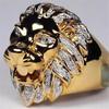 Lion Head Ring European and American Fashionable Men's and Women's Hand Jewelry