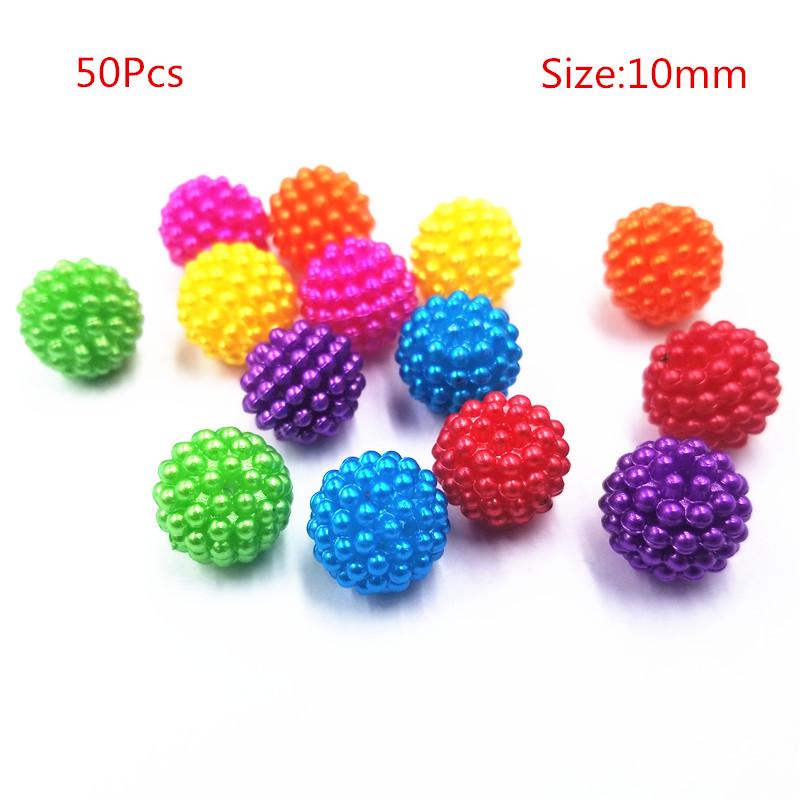 

DIY ремесла ручной работы материал 50/40/30 шт свободные бусины фурнитура для изготовления ювелирных изделий акриловые ювелирные аксессуары круглые многоцветные оптовая продажа мяч Bayberry
