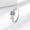 Moissanit S925 Sterling Silber Ring Damen Hoher Sinn Nische Temperament Offener Zeigefinger Ring Schmuck Geschenk