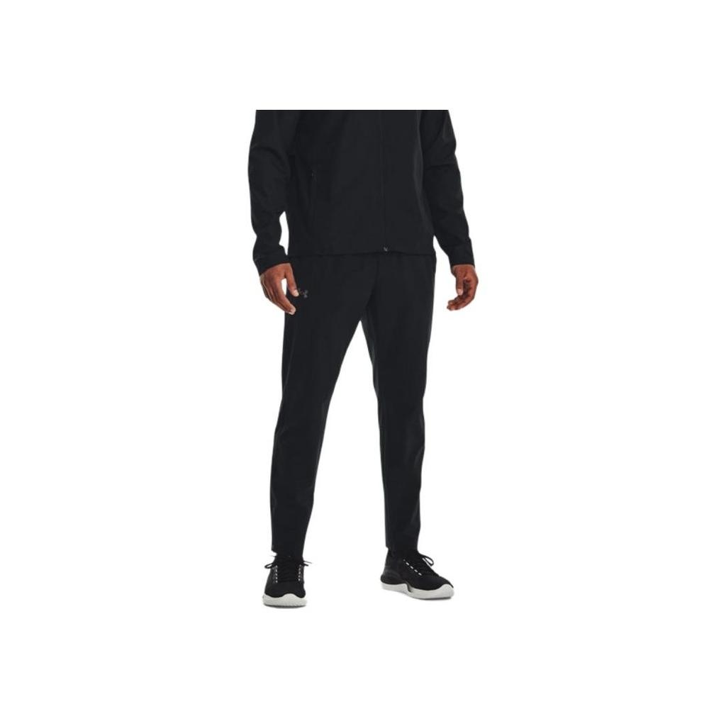 Under Armour Solid Color Elastic Sports Pants Men Bottoms Black 1376800-001