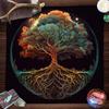 Tarot Card Tablecloth Altars Cloth Trees Of Life Tablecloth Astrology Divinations Non-Slip Mat Tapestry Home Decorations