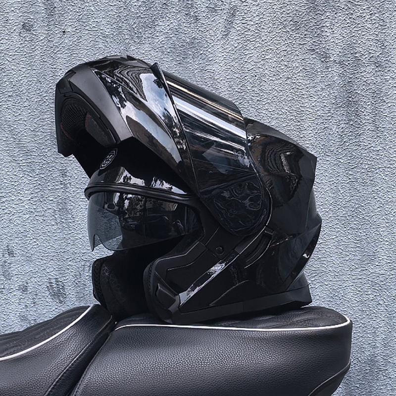 ORZ-162 motorcycle helmet, modular flipped full face helmet, long-distance off-road helmet with built-in sunshade