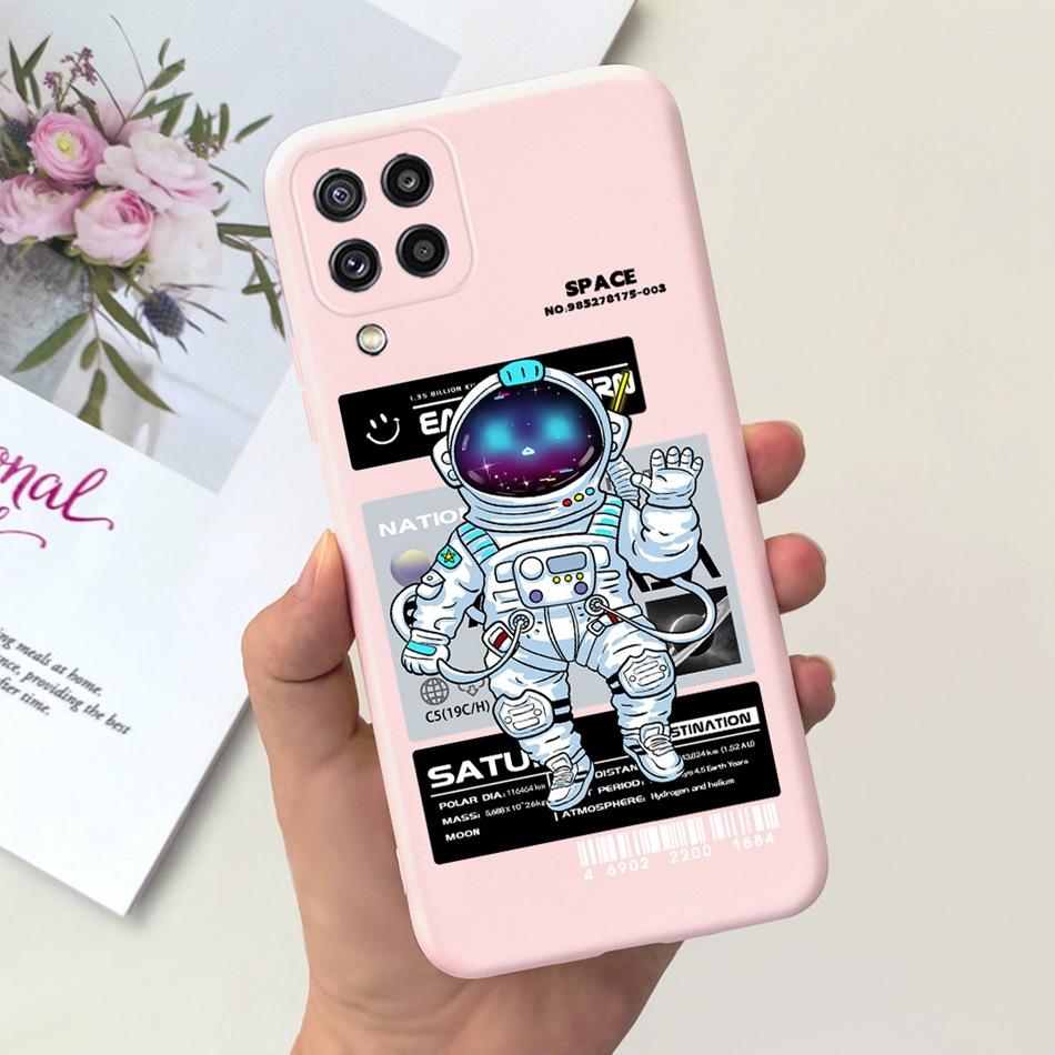Custodia per Telefono Samsung Galaxy M22 Samsung M22 F22 SM-M225F E225F Gatto Carino Cartone Animato Colore Caramella Silicone Morbido Copertura Posteriore