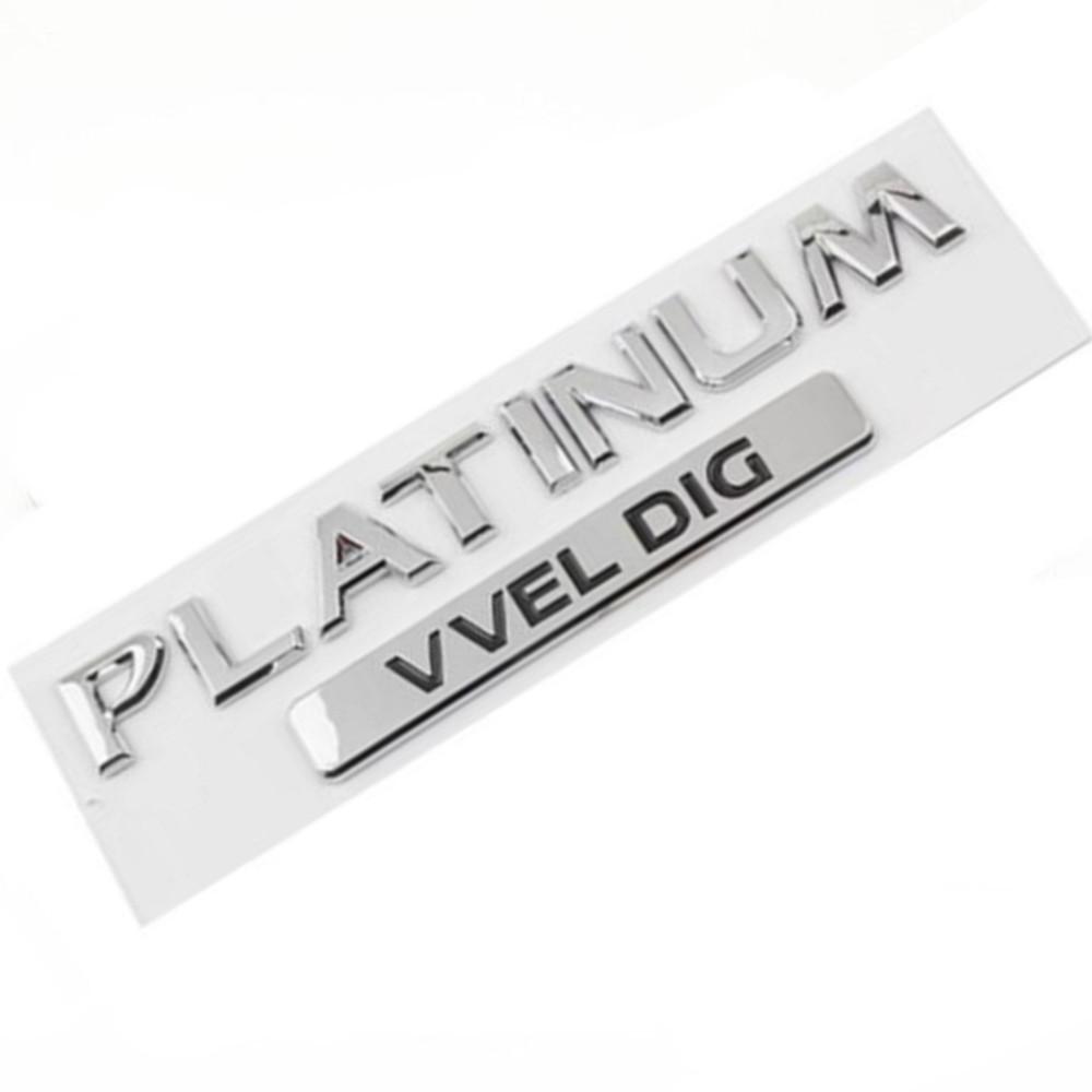 

Автомобиль 3D ABS задний багажник буквы слова логотип значок эмблема наклейки наклейка для Patrol Y60 Y61 Y62 Y63 Y64 аксессуары для стайлинга PLATINUM VVEL DIG серебряный