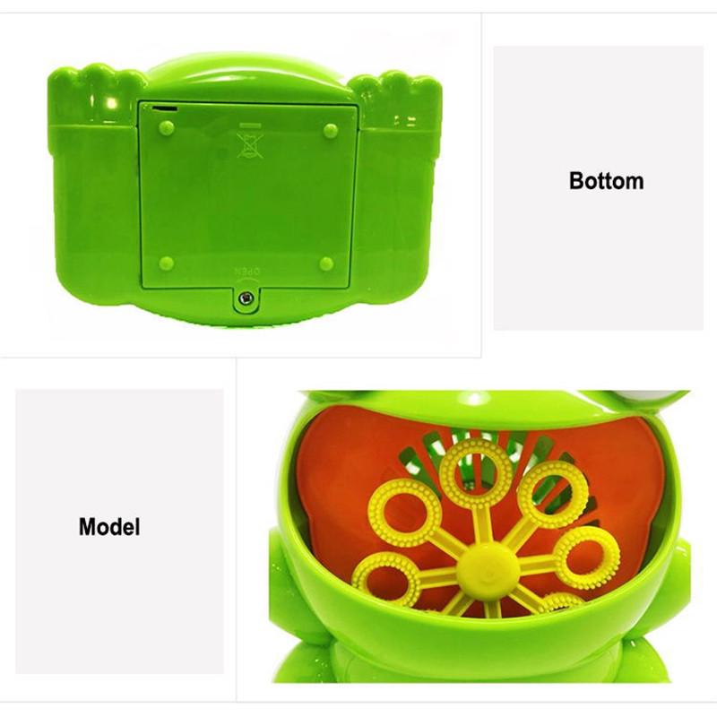 Máquina automática de burbujas con forma de rana, juguete para fiestas de verano al aire libre para niños