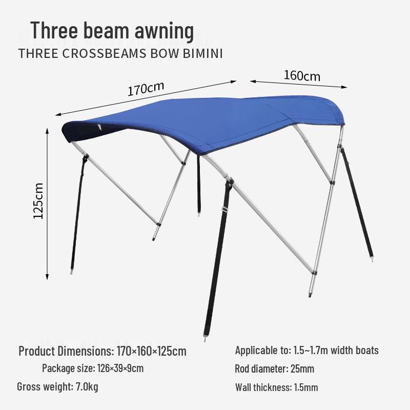 Marine Sunshade Rain Cover for Speedboats, Yachts, Fiberglass & Aluminum Boats