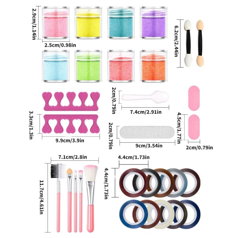 Nails Art Glitters Set Nails Brushes Set Nails Art Kits Nails Art Charms Manicure Supplies Nails Art Decorations