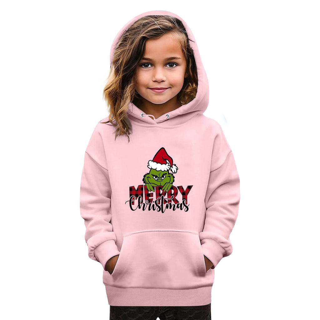Sweatshirts For Teen Girls Hoodies Long Sleeve Drawstring Pullover Cute Oversized Hoodie Christmas Day