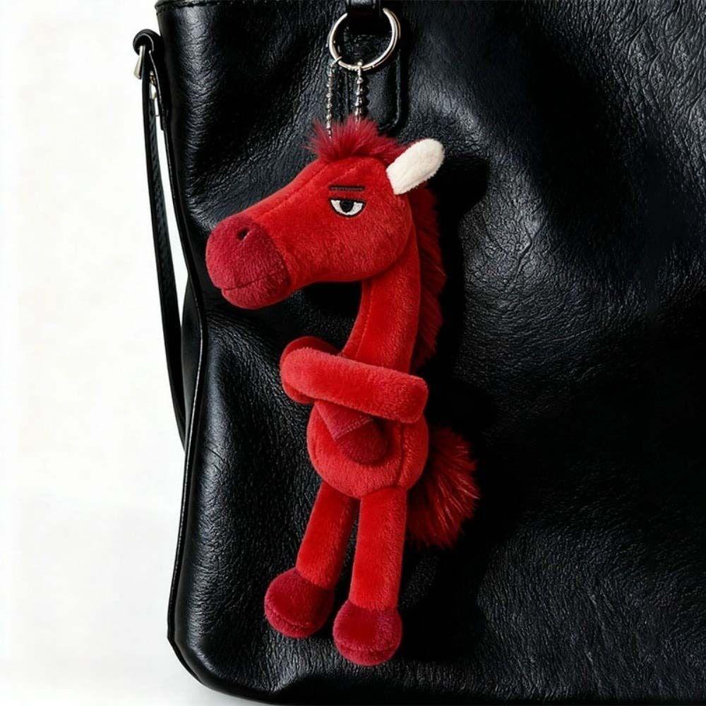Fantasy Style Horse Stuffed Toy Keychain Cartoon Simulation Simulation Horse Toy  Room Decoration