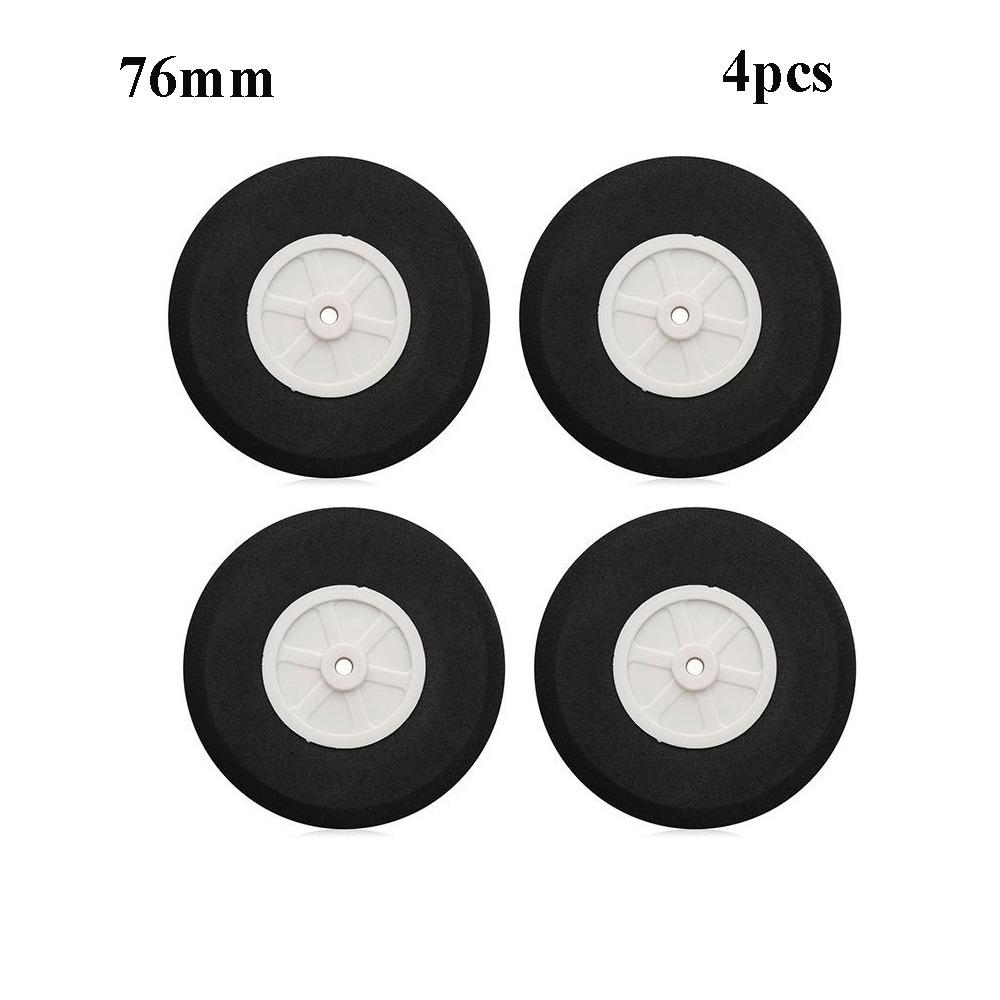4pcs New 25~76mm Kids Plane Toy Parts Black 1" - 3" Inch Tail EVA Sponge Wheel Hub Plane Accessory