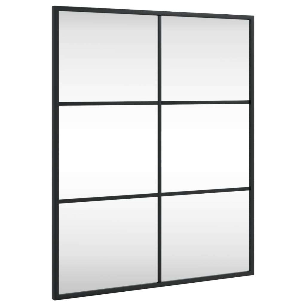 Wall Mirror Black 50x60 cm Rectangular Iron