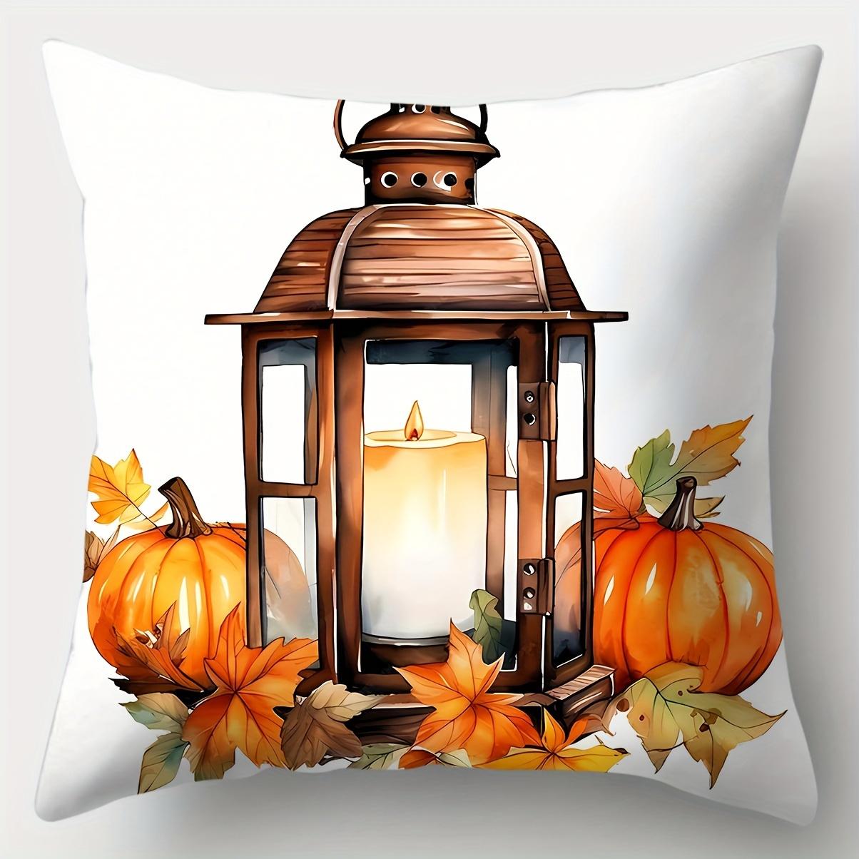 

1 наволочка с художественным рисунком тыквы и летучей мыши, 18 дюймов, идеально подходит для украшения гостиных, офисов и диванов на Хэллоуин 450mm*450mm