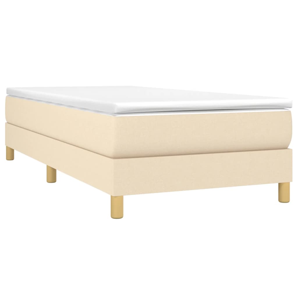 Vidaxl Rama Łóżka Bez Materaca Kremowa 90X200 Cm Tkanina
