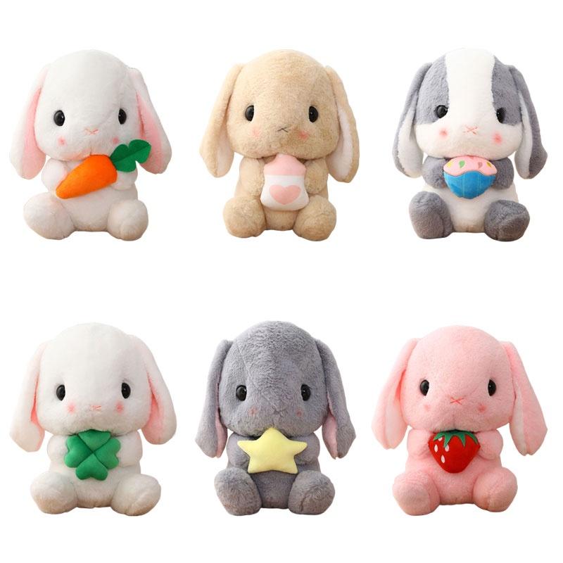 Cute Cartoon Clover Bunny Plush Toy Wholesale Easter Doll With Customizable Design Rabbit Stuffed Animal Gift Characters)