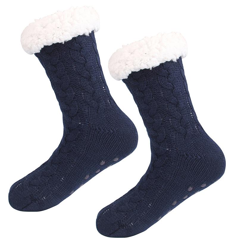New Men Home Thermal Socks Winter Warm Short Cotton Thick Sleeping Soft Fluffy Slip Non Floor house fuzzy slipper Sock Male Grip