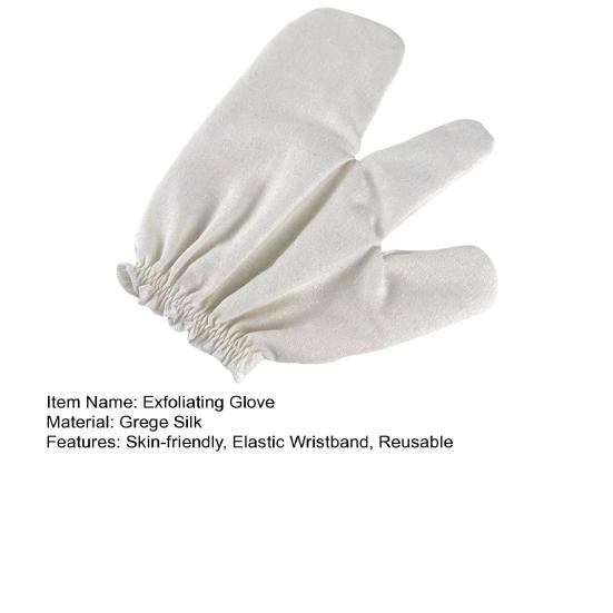 Garshana Gloves Grege Silk Gloves Ayurvedic Massage Body Exfoliating Gloves for Exfoliation Bath Massage Scrubbing