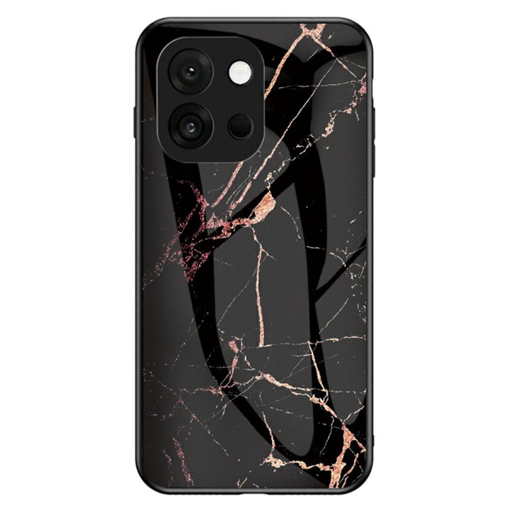 For OnePlus 13T 5G Case Marble Pattern Tempered Glass+PC+TPU Protective Phone Cover