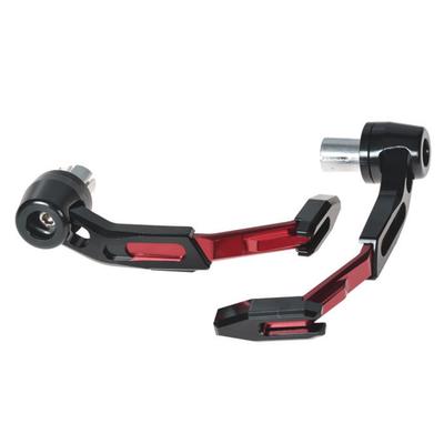 Protetor de Guidão de Motocicleta de Alumínio Vermelho 22MM Protetor de Manopla de Alavanca de Freio Alavanca de Embreagem 2 Peças