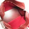 HERMES H punching logo Hood Travel bag Hand Bag Duffle Bag felt / Leather Red