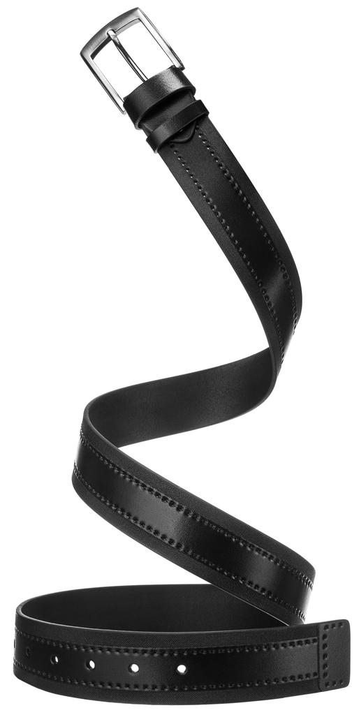 Wide Leather Belt R-PI-01-115-4806 Black