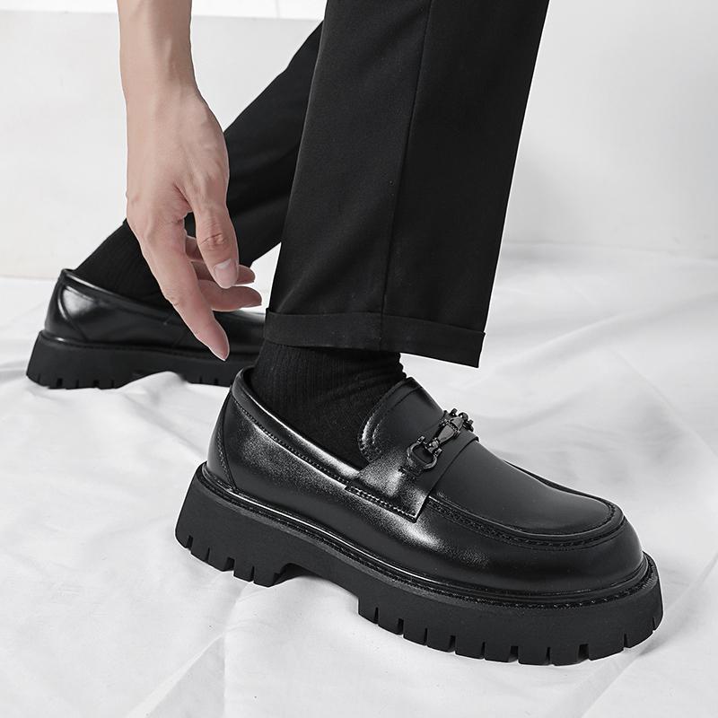 Fashion Classic Casual Shoes Thick Sole Men's Penny Loafers Slip-On Business Dress Shoes for Gentleman Business Flats Moccasins