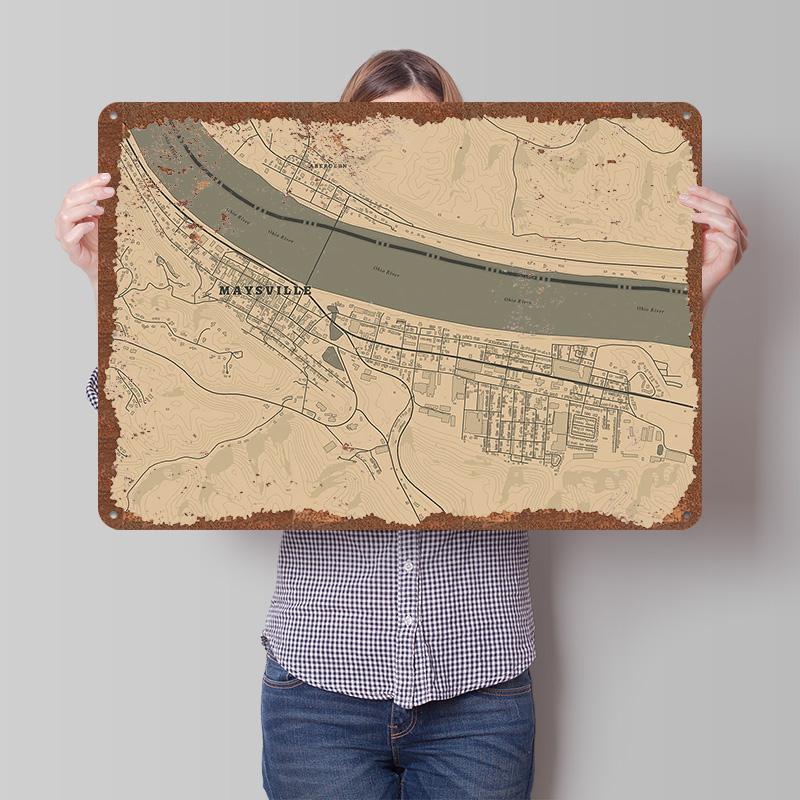 Maysville Coffee Bar Accessories for Home Decor Vintage Decoration Living Room Garage Decorations Retro Art Mural Man Cave Wall