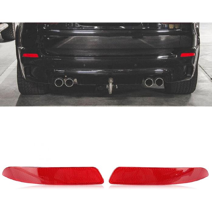 For BMW X5 E70 Rear Bumper Reflector Red 63217158949 63217158950 Rear Light Reflectors Accessory Fit for BMW E70 X5 2007-2013(Left & Right)