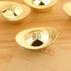 Pure Solid All Copper Gold Ingot Worship Jinbao Home Decoration