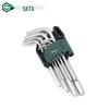 SATA 9-Piece Chrome Vanadium Steel Extra Long Hex Key Set