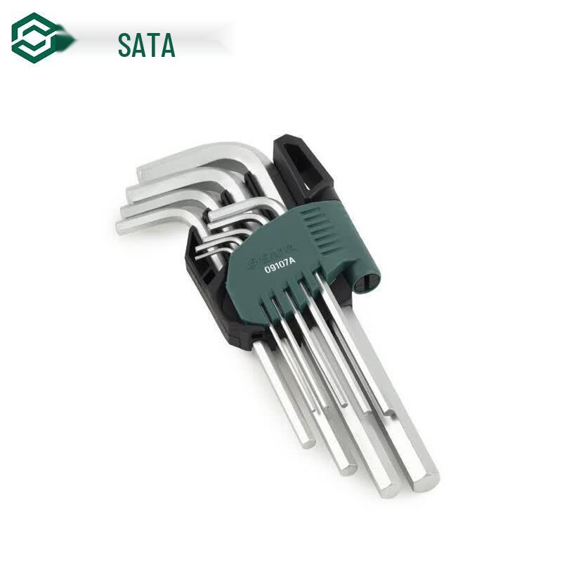 SATA 9-Piece Chrome Vanadium Steel Extra Long Hex Key Set