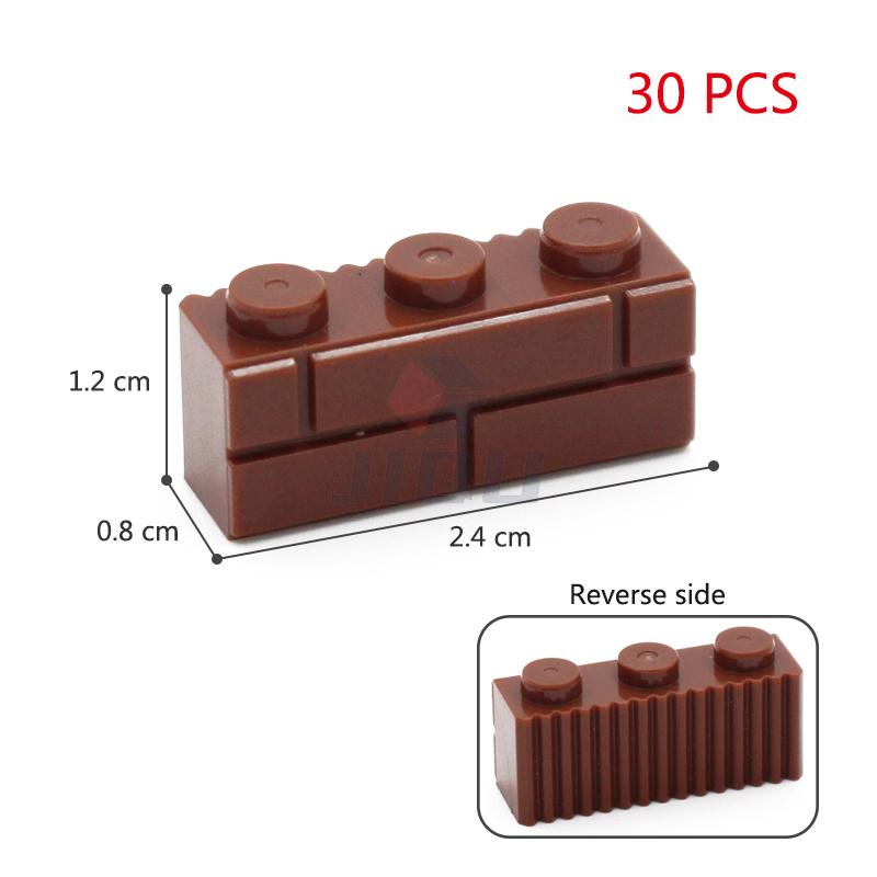MOC 1x2 1x3 1x4 L Dots Masonry Profile Thick Brick Creative Figures House Contruction Building Blocks Toy Compatible 98283 15533