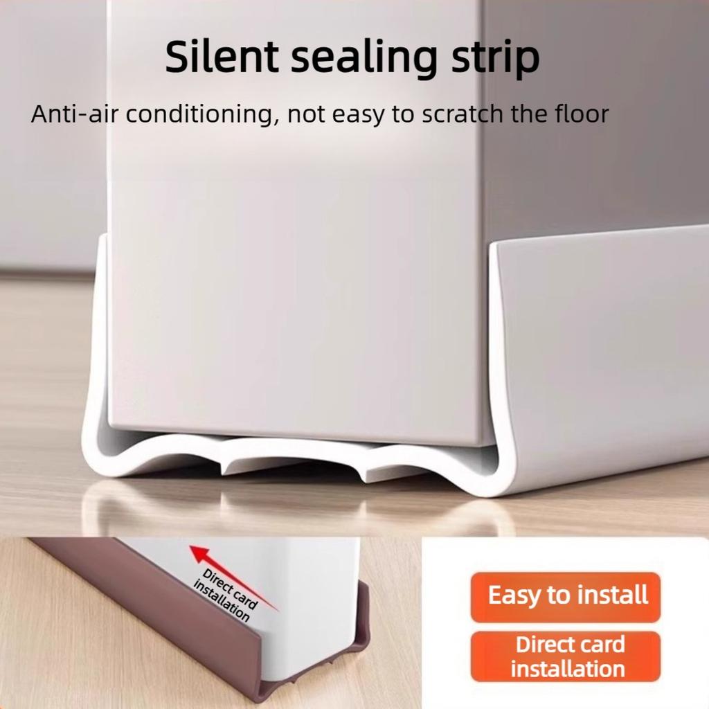 No Adhesive Door Bottom Seal Strip Soundproof Windproof Weather Stripping Insect Prevention Door Seal Accessories Acoustic Panel