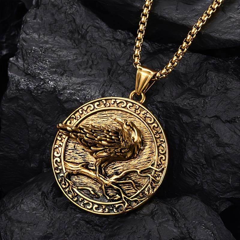 Nordic Retro Crow Dead Branch Relief Pendant Ins Hip Hop