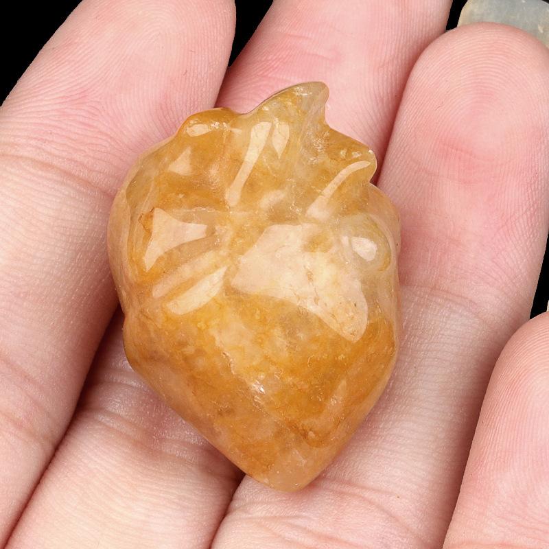 1pc Mini Heart Model Statue Natural Stone Amethyst Opal Tiger Eye Love Christmas Decor