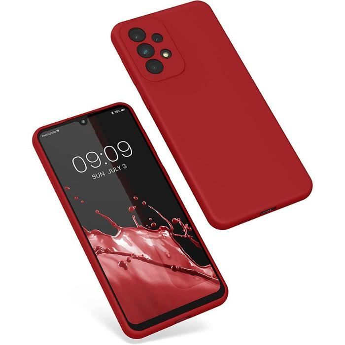 Coque pour Samsung A33 5G - Souple Silicone Haute Résistance Découpage Précis Rouge