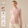 Women's Lyocell Silk Wool Blend Half-Neck Warm Top - Autumn/Winter Style
