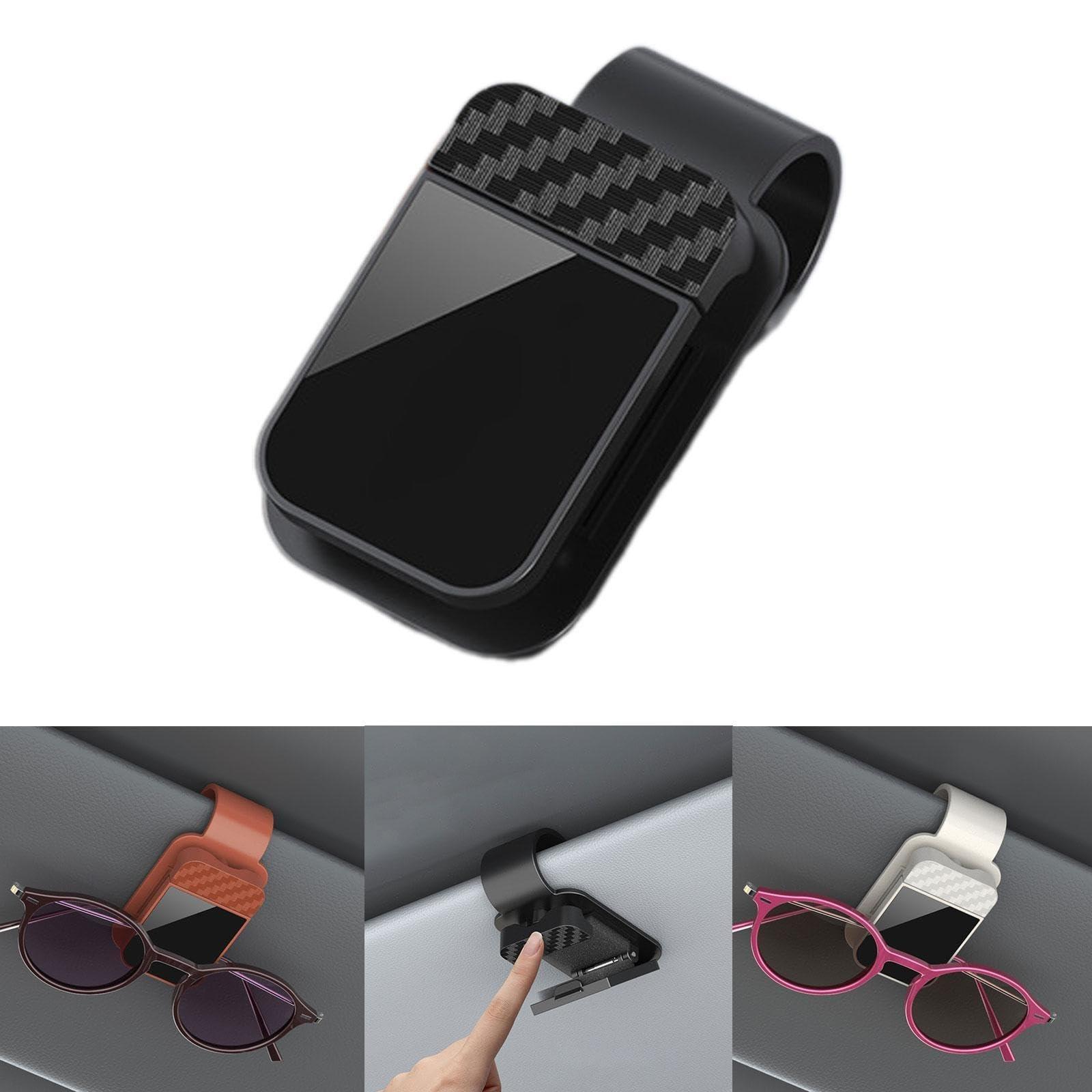 

Visor Sunglasses Holder Car Mount Compact for Cars Trucks SUVs Eyeglass Hanger Clip Grip Accessories 1.72.76 inch- Brown one size чёрный
