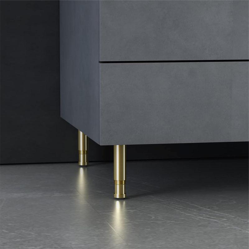 4 Stück Verstellbare Sofabeine Metall Moderne Möbelbeine für Schrank Couch Kommode Schrank Höhe Rund Sofabettbeine Basic