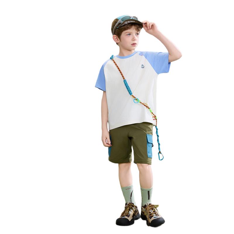 ASK JUNIOR Boys  Color-block Short Sleeve Sports T-shirt 160