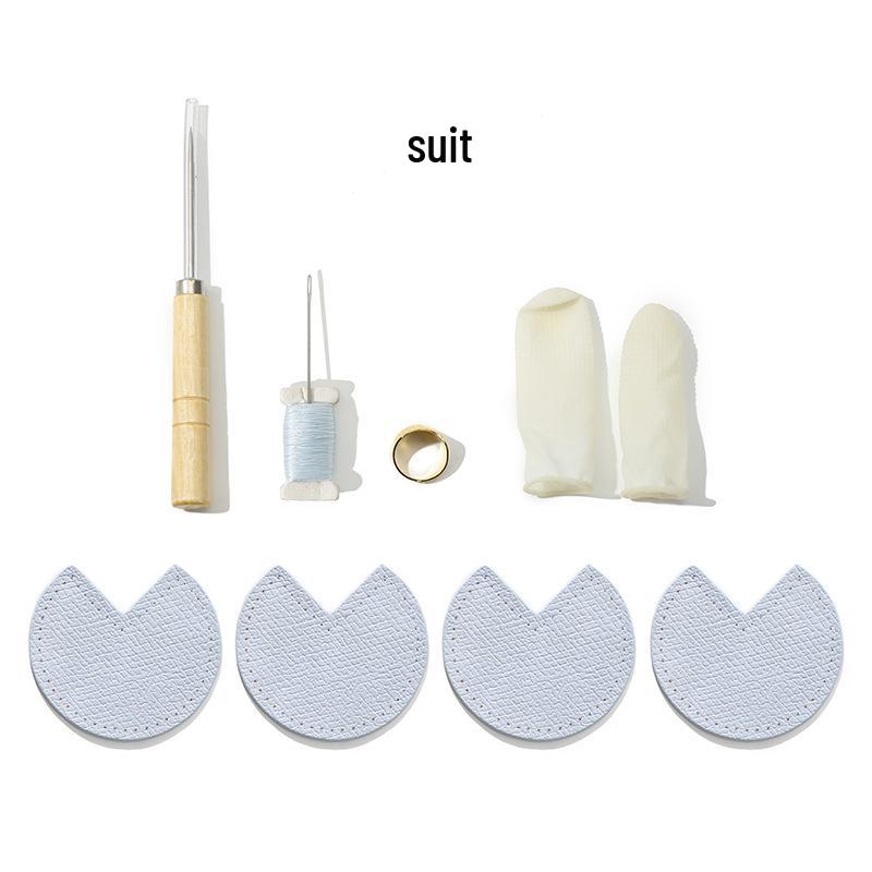 Longxiong Bag Repair: 7cm Leather Bag Bottom Corner Patch for DIY Accessories & Crochet Projects