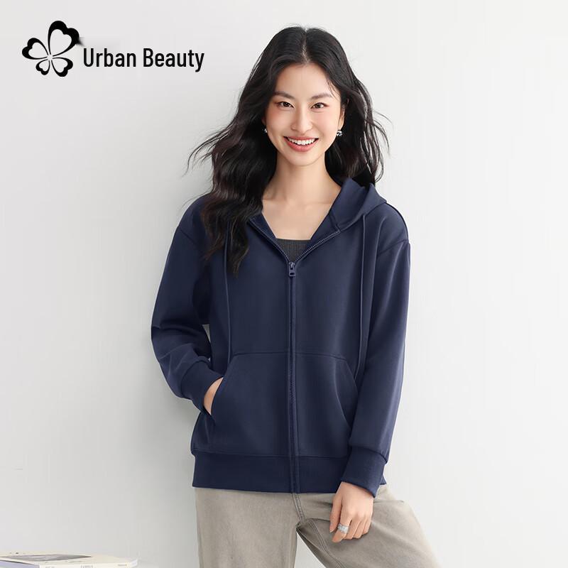 Women's Casual Hooded Zip-Up Sweatshirt Jacket