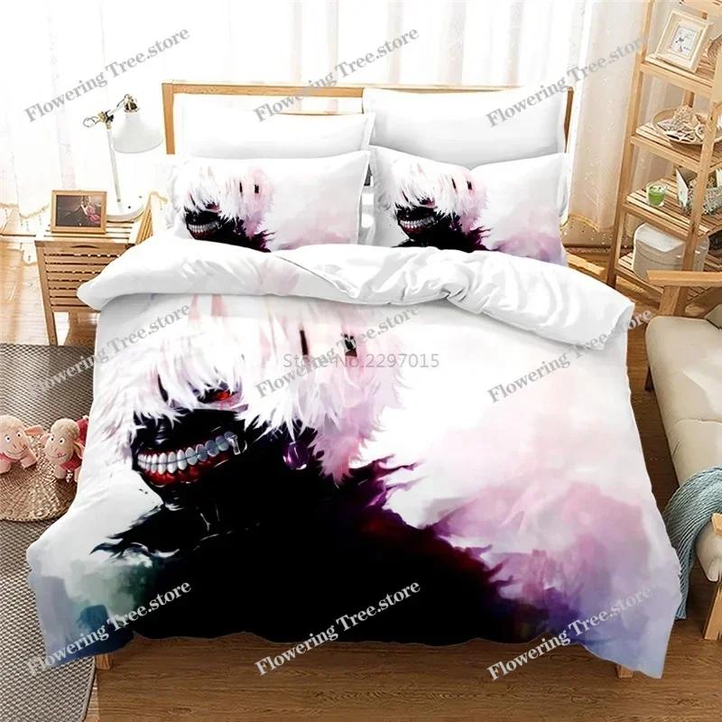Home Textile Tokyo Ghoul Anime Manga Goth Bedding Set Printed Duvet Cover Set Pillowcase Twin Full Queen King Bedclothes029963