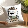 2 Funny Interest Polar Bear Illustrations Pillow Case Home Living Room Decoration Linen Pillowcover Pillow Cases Cushion Cover