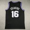 Mens Retro Basketball Jersey Peja Stojakovi Sacramento Kings 16 Cotton Sportswear Training Casual Wear