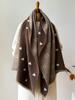 Women'S Autumn Winter Faux Cashmere Scarf Shawl Wrap -  Jacquard Pattern, Warm Neck Guard, Doubles As Blanket
